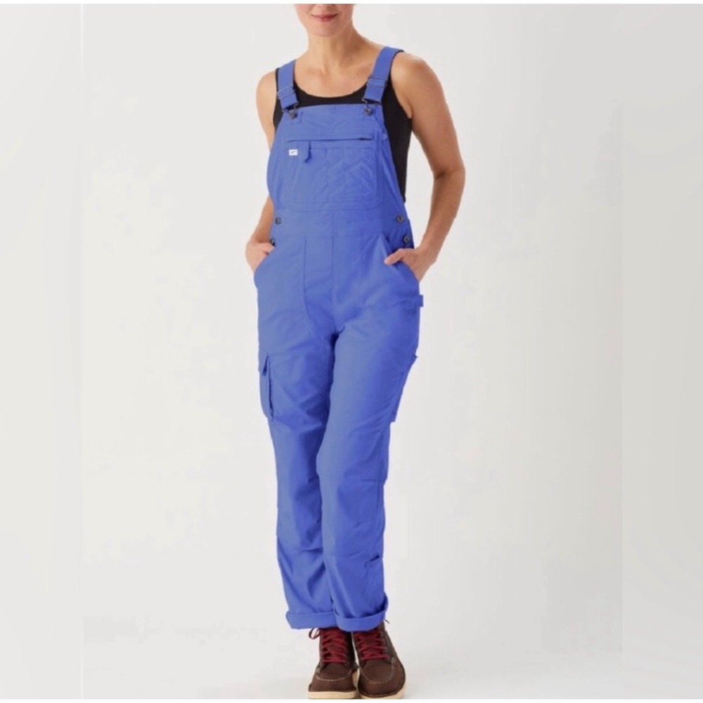 Duluth Heirloom Gardening Bib Overalls Bright Blue Paisley Size 3Xx31 Workwear